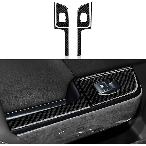 Car Carbon Fiber Decal Center Console Lower Panel Sticker Cover Interior Trim Decal For Chevrolet Silverado/GMC Sierra 1500 2500HD 3500HD 2014-2018