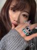 Trendy Fashionable European & American Influencer Gemstone Ring for Women: Colorful, High-End, Niche Design for Index Finger