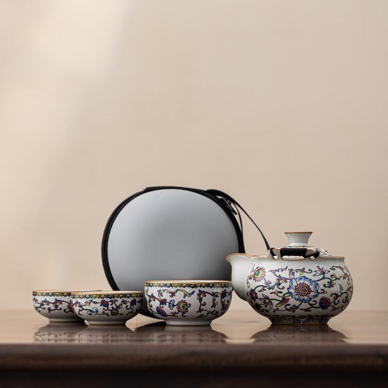 Tao Zhide Portable Ru Kiln Travel Tea Set