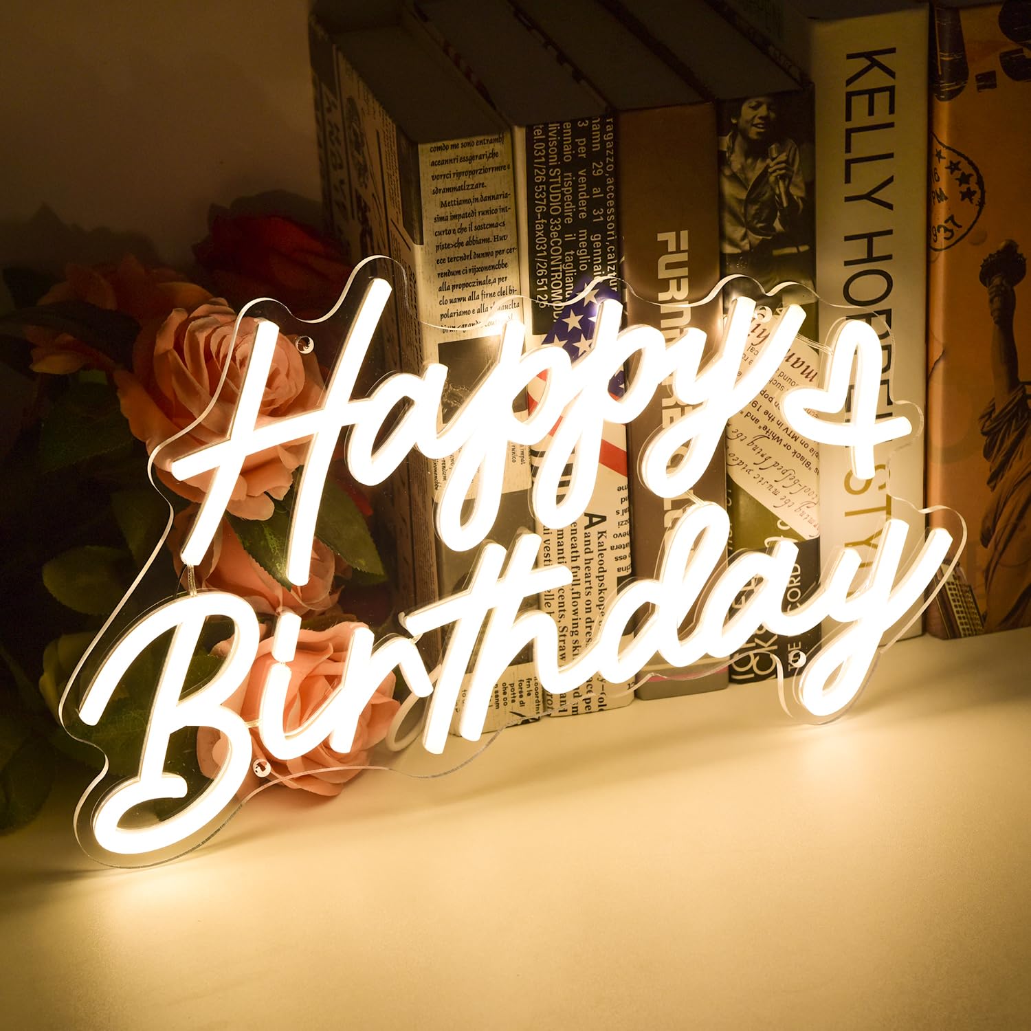 Happy Birthday Neon Sign for Led Sign for Backdrop Light up Sign Dimmable Neon Light for Birthday Party Decoration