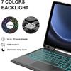 Samsung Tablet S9 FE Plus 12.4" RGB Backlit Touch Keyboard & Leather Protective Case