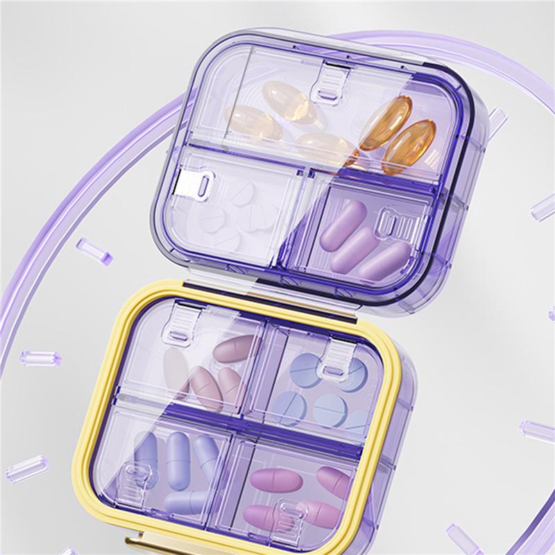 Mini Dispensing Environmental Protection Moisture-Proof Travel Independent Pill Portable Multi-cell Pill Box Packing Storage