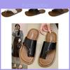 Elegant Women's French Style Casual Flip Flops Lightweight Pu Material For Summer Wear