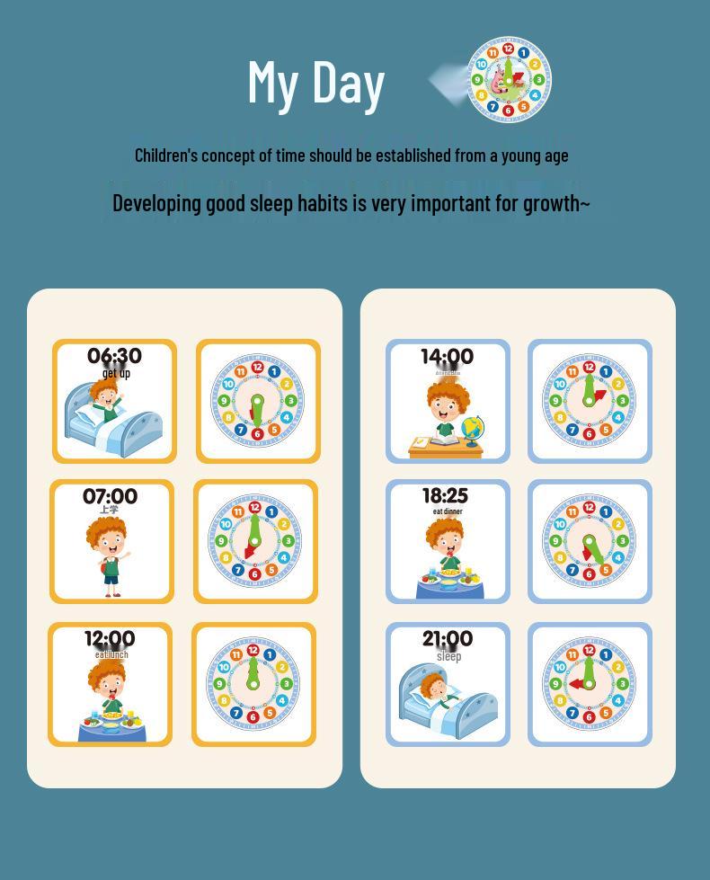 Multifunctional Wooden Clock & Calendar Puzzle for Toddler Time Learning and Primary School Education
