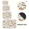 1Pcs Rubber Drying Mat With  Floral ButterflyPrint For Coffee Shop Restaurant Kitchen Carpet Tableware Durable Diatom Mud Table Mat Pet Mat Coffeeware