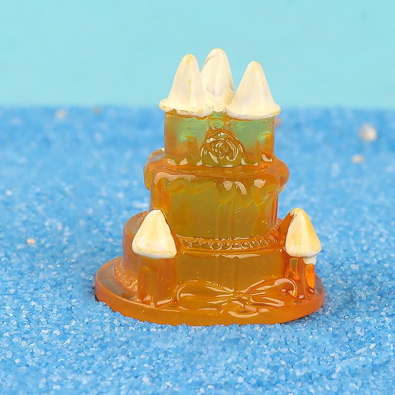 Glow-In-The-Dark Decoration Cartoon Castle Micro Landscape Car Decoration Star Princess Castle Diy Resin Accessories