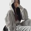 Women's Casual Sports Suit, 2025 Spring/Autumn: Korean Style Wide-Leg Pants & Slim Sweater Two-Piece Set