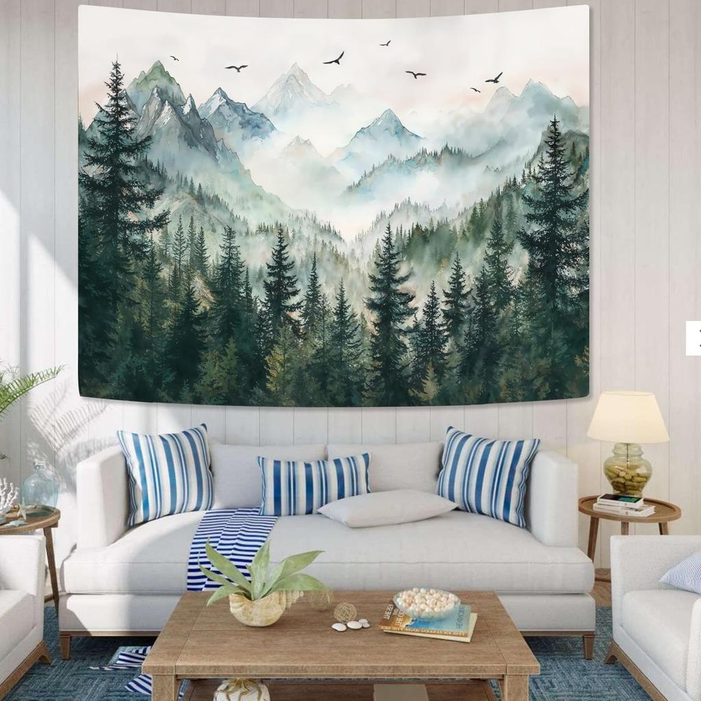 BEPAN Natural Mountain Lake Scenery Seaside Sunset Walldecoration Livingroom Wall Tapestry Sofabedside Entrance Background Room Poster
