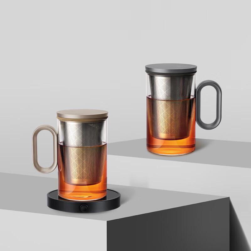 Borosilicate Glass Tea Mug with Aluminum Lid