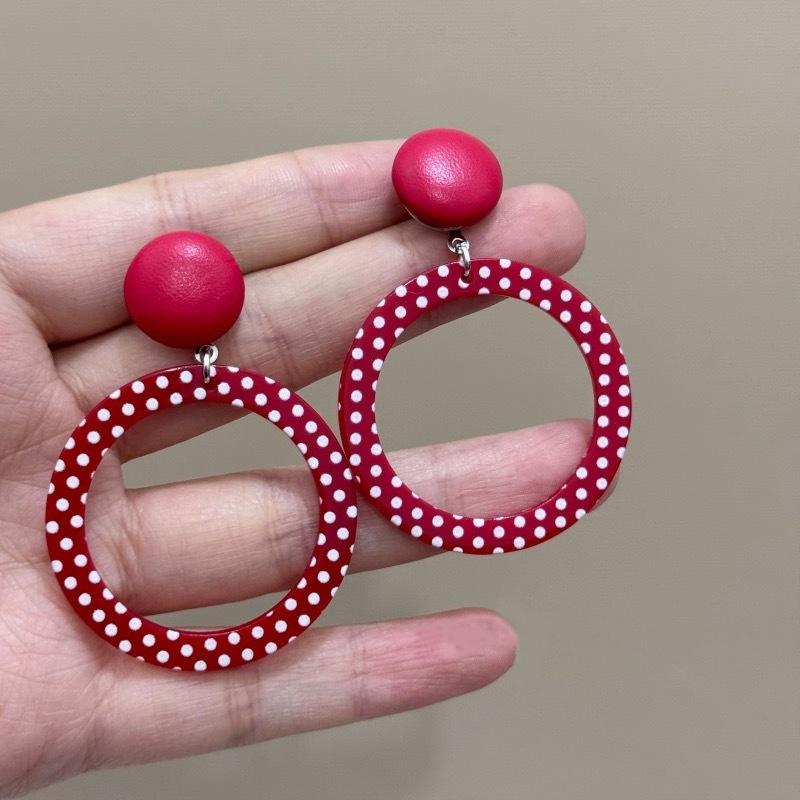 Adorables Boucles d'Oreilles Clips en Acrylique Fleur Pour Femmes Bohème Coréen Grand Géométrique Rond Carré Long Pendant Boucle d'Oreille Clip Bijoux