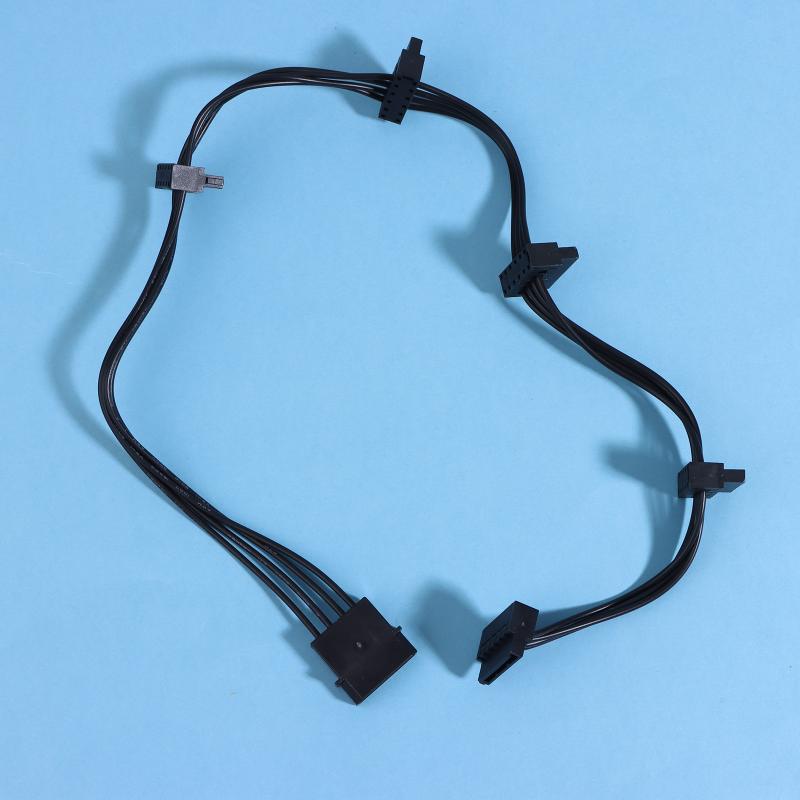15Pin Sata/4Pin Power Supply Splitter Cable Hard Drive 1 Male To 5 Female Extension Power Cord For Diy Pc Sever