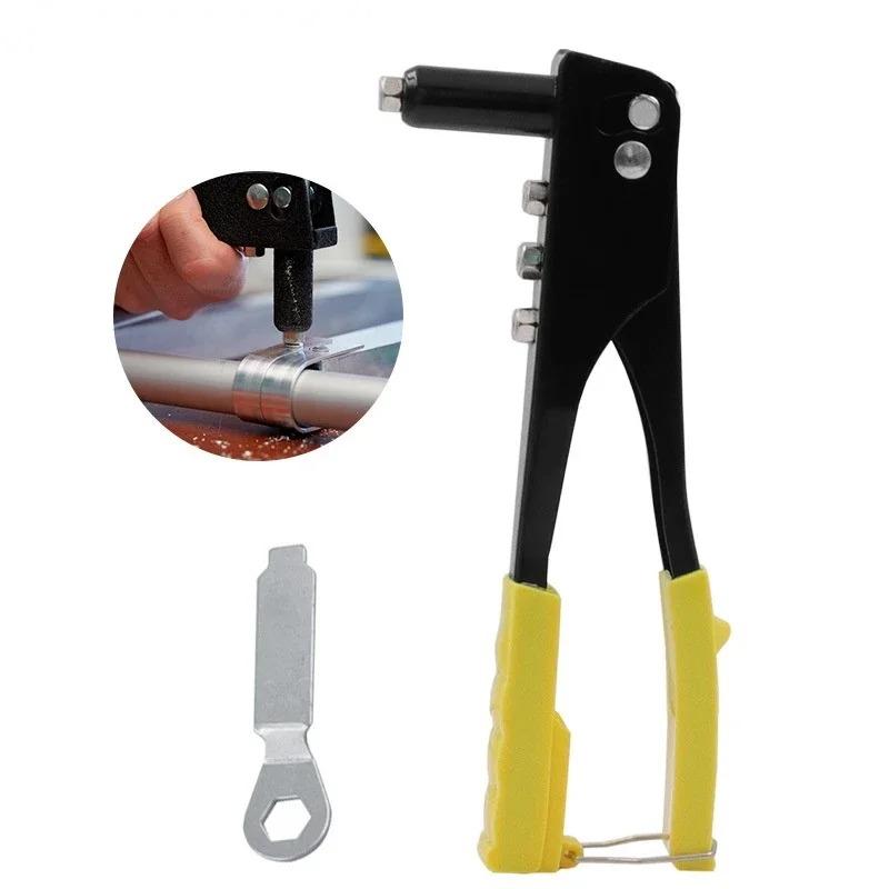9.5 Inch Household Rivet Gun 2.8/3.2/4.0/4.8mm Nozzle Hand Tool Professional Manual Riveter Blind Rivet Pliers Gun Blind Rivet Gun