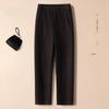 Women's Off-White Cashmere Blend Harem Pants - High-End, Thickened, Straight-Leg for Autumn/Winter 2024.