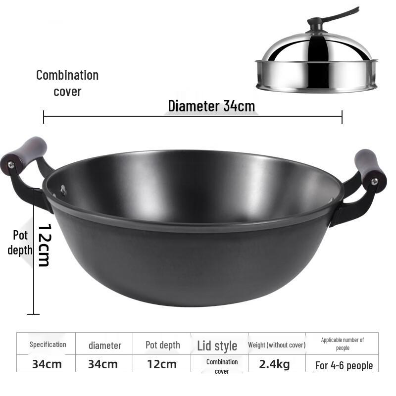 Yoshida Craftsman 34cm Cast Iron Multi-Cooker with Steamer