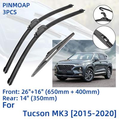 3PCS Per Hyundai Tucson MK3 2015-2020 26 "16" 14 "Anteriore Spazzole Tergicristallo Posteriori Parabrezza Parabrezza Finestra Cutter Accessori 2016 2017 2018 2019 2020