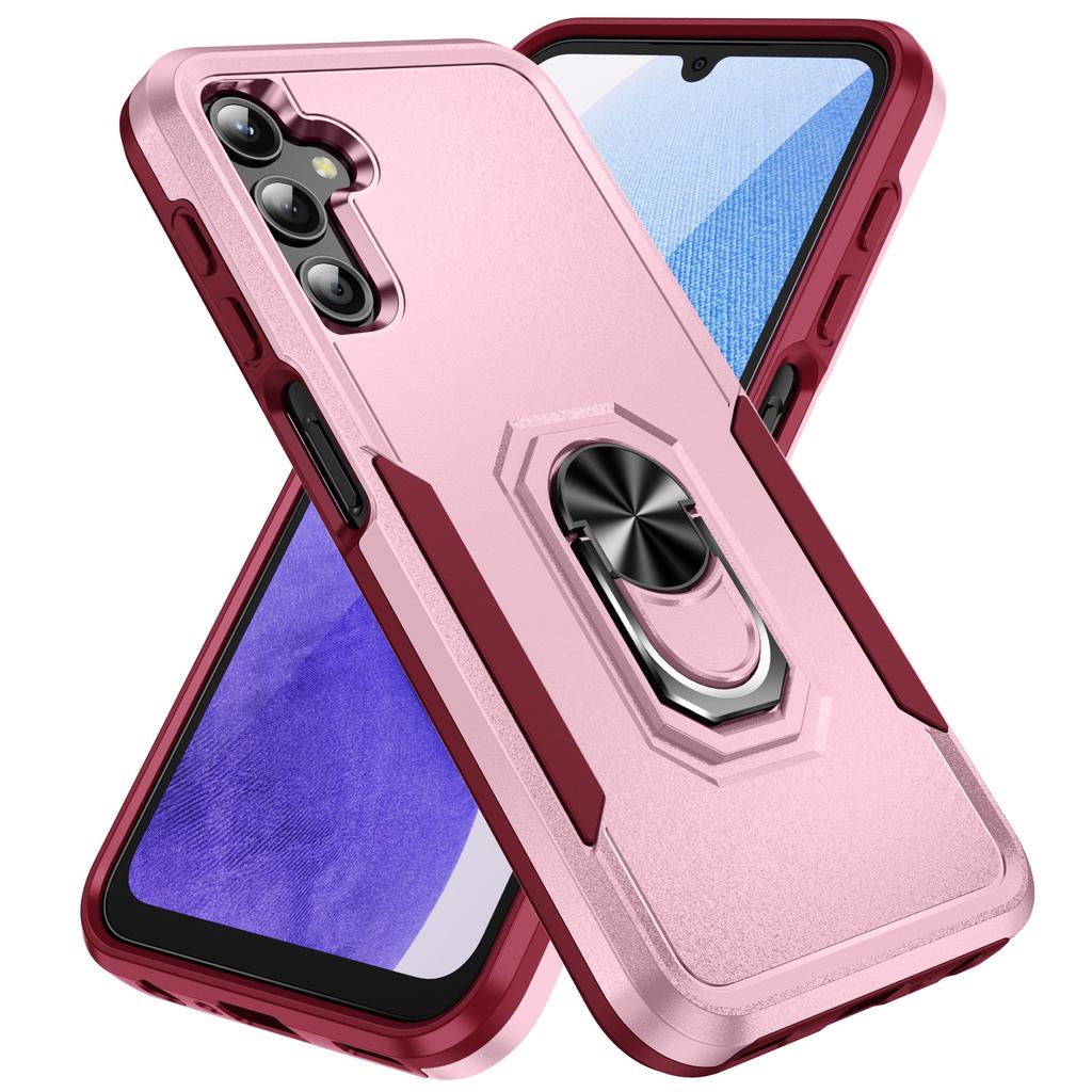 For Samsung Galaxy A25 5G (Global) (161.0 x 76.5 x 8.3mm) Case Military Grade Ring Kickstand PC+TPU Phone Cover