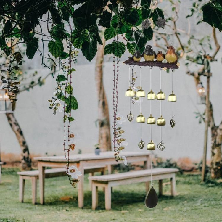 Garden Bird Hanging Metal Heart Decoration Unique Wall Decoration Easy Installation For Balcony Decoration