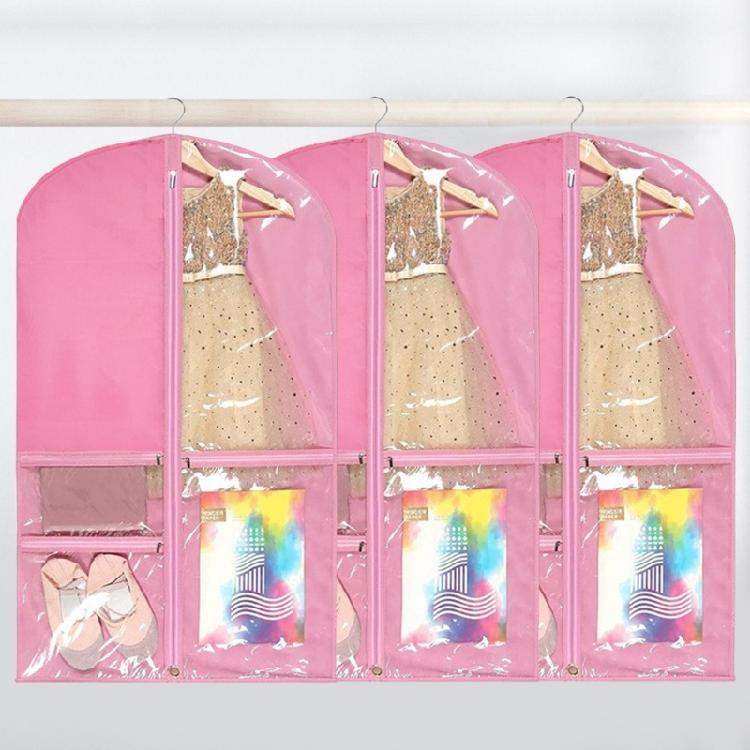 Foldable Kids Clothing Protectors with 5 Organizing Pockets Zippers Garment Bag Children Dancewear Clothes Hanging Cover