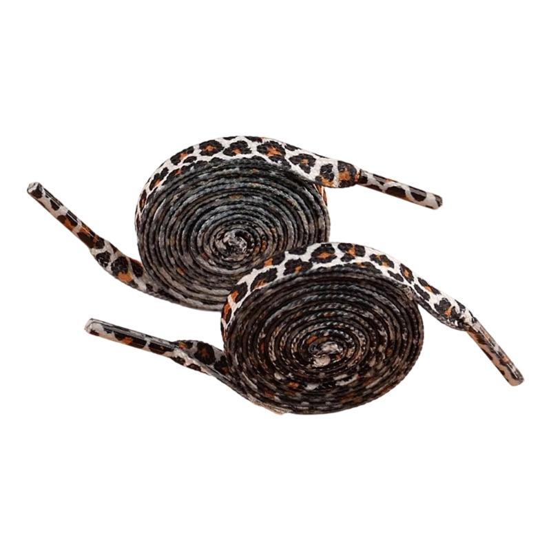 Leopard Prints Shoe Laces Polyester Shoe Laces 120cm Long Flat Shoelaces for Adults Kids Trainers Sneakers Running Shoes