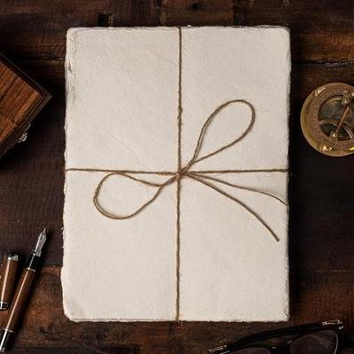 Pack of 50 Sheets of 150gsm Watercolor Paper Paper Made from Natural Cotton with Uneven Edges.