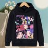 Cute Girls Hooded Sweatshirt Warm Rumi KPop Demon Hunter Cartoon Children's Wave Fashion Casual Tops Casual Black Pink Clothing