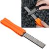 Double Sided Sharpener Portable Emery Fan Shaped Folded   Sharpener for Outdoor Garden