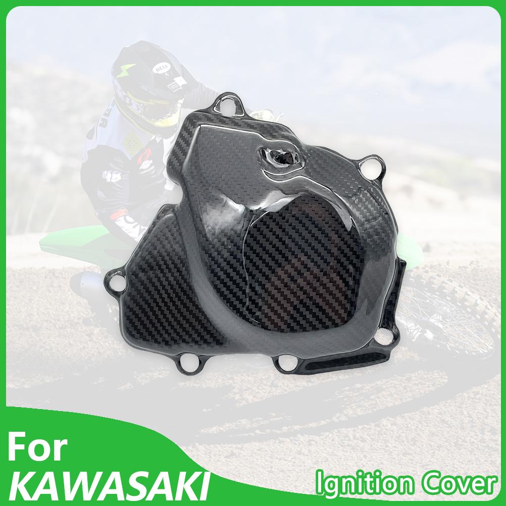 For KX250F 2025-2026 Motocross Ignition Cover Carbon Fiber KAWASAKI KX250X Off Road Bike Stator Guard