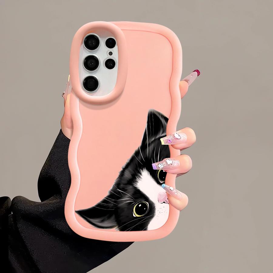 Cute Cat Pattern Case for Samsung Galaxy S23 Plus A25 S24 S22 Ultra S21 A26 S25 S20 FE Soft Phone Cover A35 A55 A36 A54 A24 A34