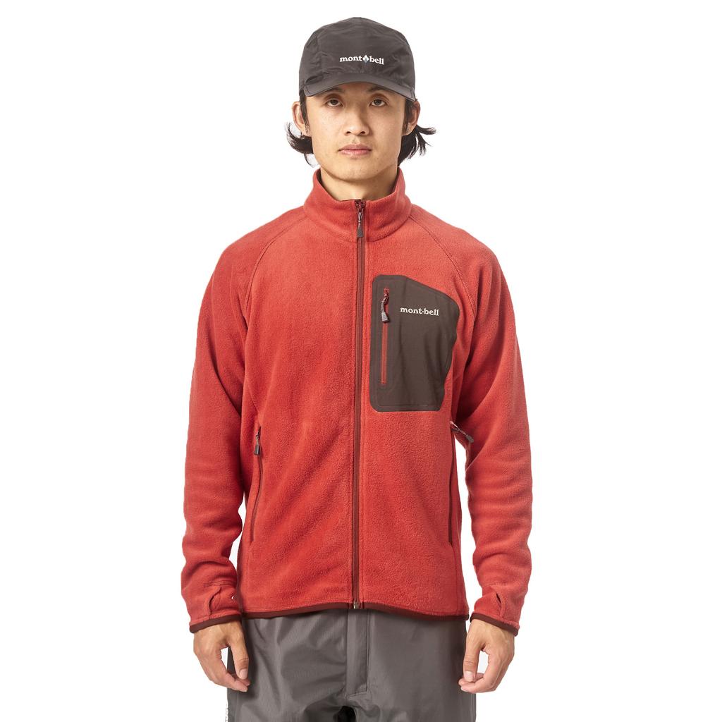 MONTBELL CLIMAPLUS 100 Fall/Winter Lightweight Soft and Comfortable Warm Stand Collar Breathable Fleece Cardigan Jacket Men's