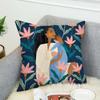Love Mother Kids Flower Art Pillow Case For Car Sofa Decorative Home Double-sided Print Plush Square Throw Pillow Cushion Cover