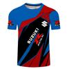 Men's 3D Printed T-Shirt Outdoor Fitness Car Race Breathable Quick Drying Sports Short Sleeve O-Neck Pullover Casual Top
