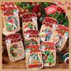 9pcs Christmas Holiday Mason Jar Gift Card Holders with Candy Cookie Bags Santa Claus Snowman Print Gift Packaging Bag New Year