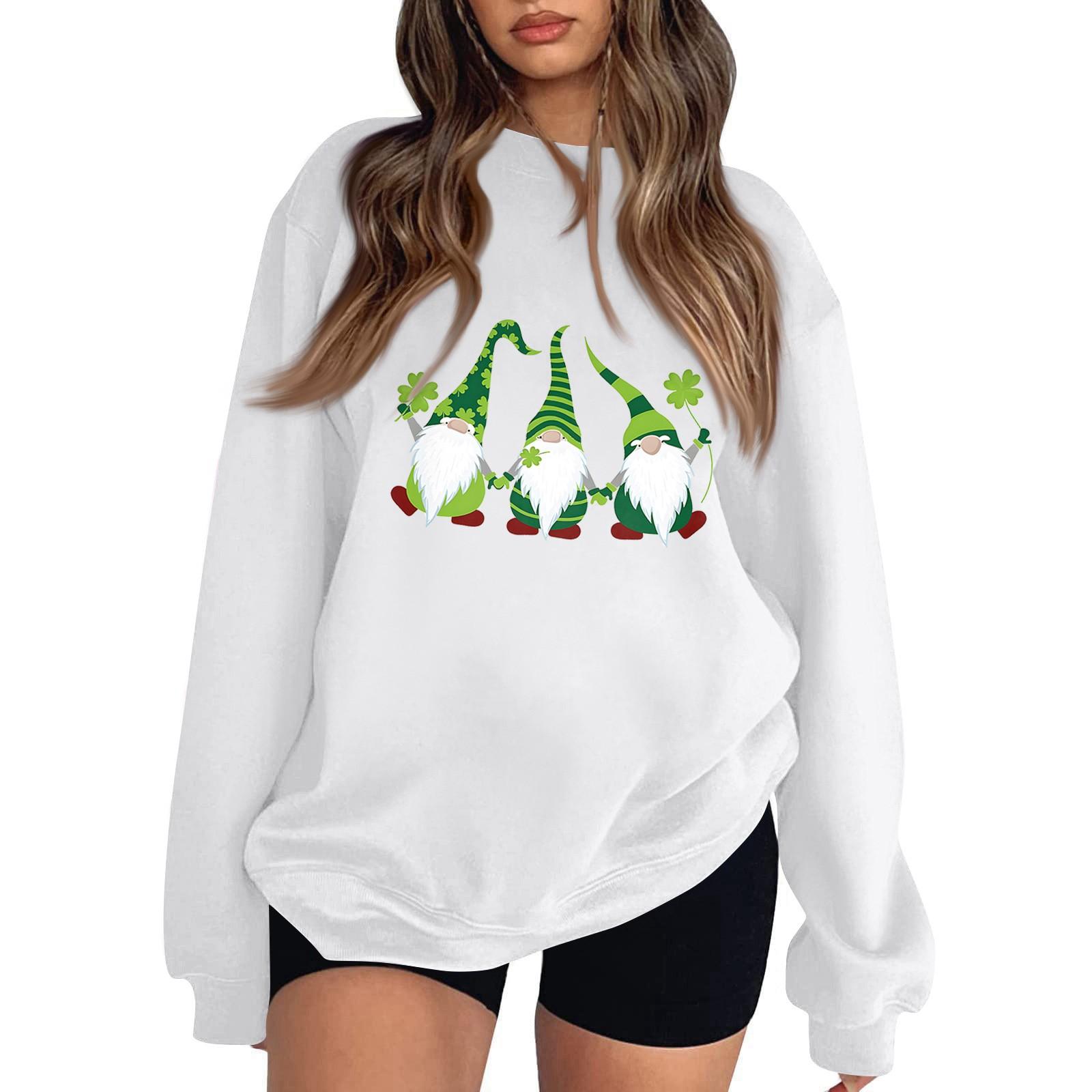 

Женская повседневная мода ко Дню святого Валентина с принтом, длинным рукавом, круглым вырезом, толстовки, пуловеры, топы XXXL розовый