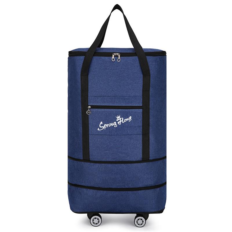 Universal Wheel Luggage Bag Can Carry a Travel Bag with Large capacity and Double-layer Expansion Storage Folding Hand Luggage Bag