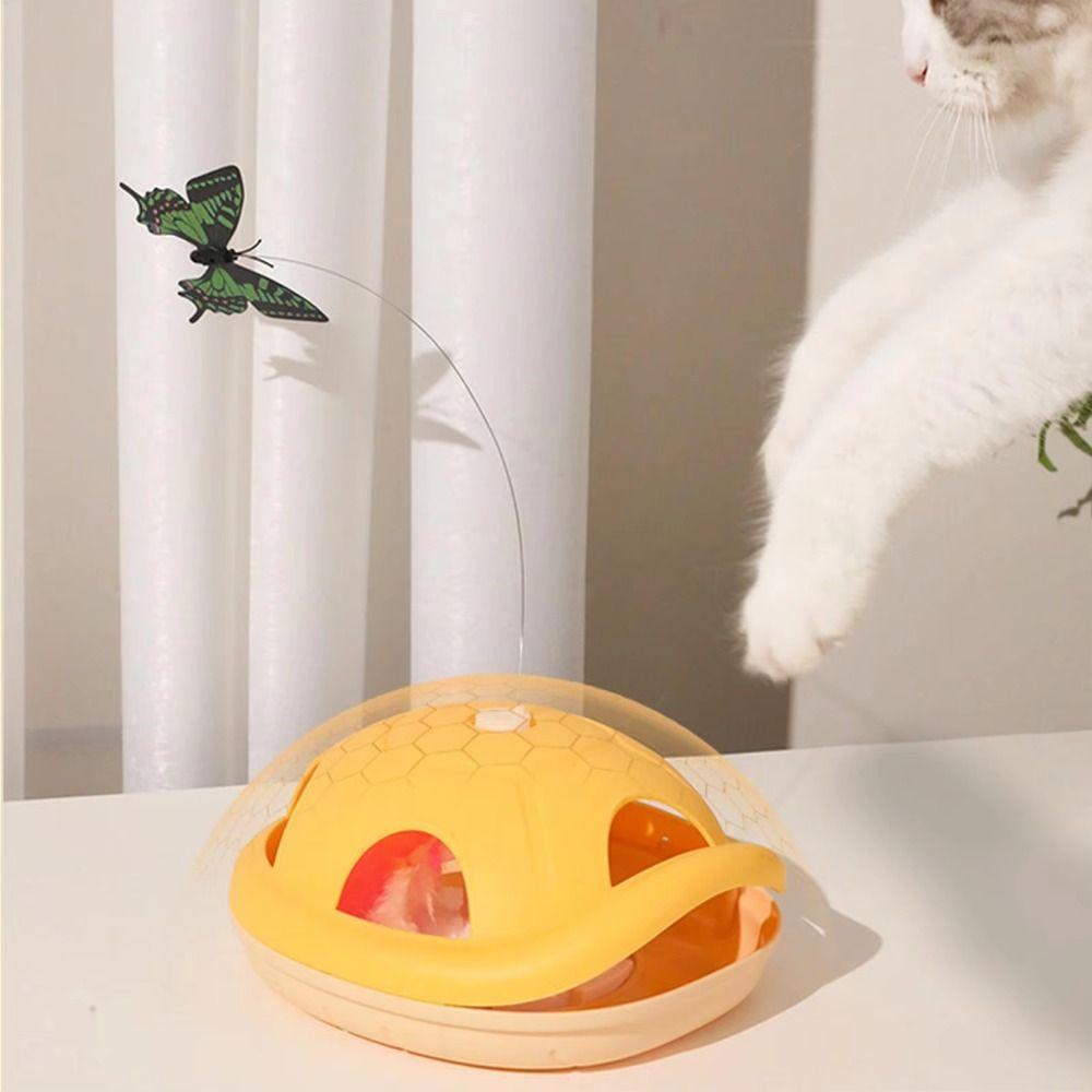 Creative Electric Cat Rotating Toy Self-Moving Butterfly Cat Teaser Toy Pet Exercise