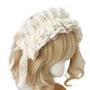 Anime Maid Headband for Girls Lolita Style Ruffle Lace Headband with Ribbon Bowknot ComicShow Masquerade Balls Hairband