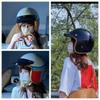 High-Quality Retro Motorcycle Half Helmet with Built-In Goggles for Men and Women
