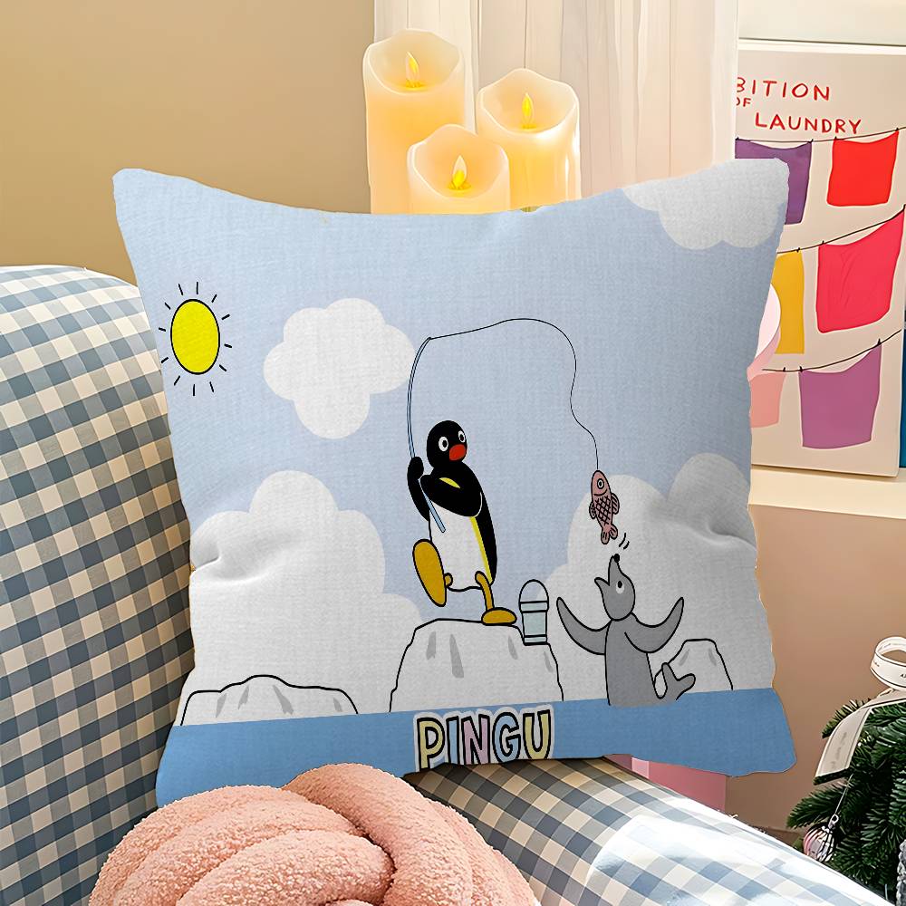 Cartoon Cute PPingu PPenguin Pillow Cover Sofa Cushion Cover Home Room Decoration Children Gift