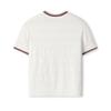 FILA White Fashion Simple Texture Casual Everyday Versatile Comfortable Pullover Short Sleeve Knit Top Women tops F11W533403F-WT