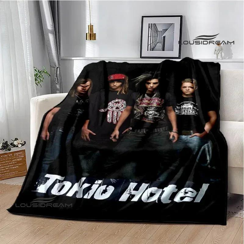 Rock band Tokio Hotel Printed blankets Picnic blanket Flange Warm blanket Home travel blankets bed linings birthday gift