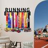 1pc Metal Medal Holder for Runners, Wall Mount Display for Medals and Hats, 11.81 Inch Iron Decor for Living Room Bedroom Porch, Gift for Athletes