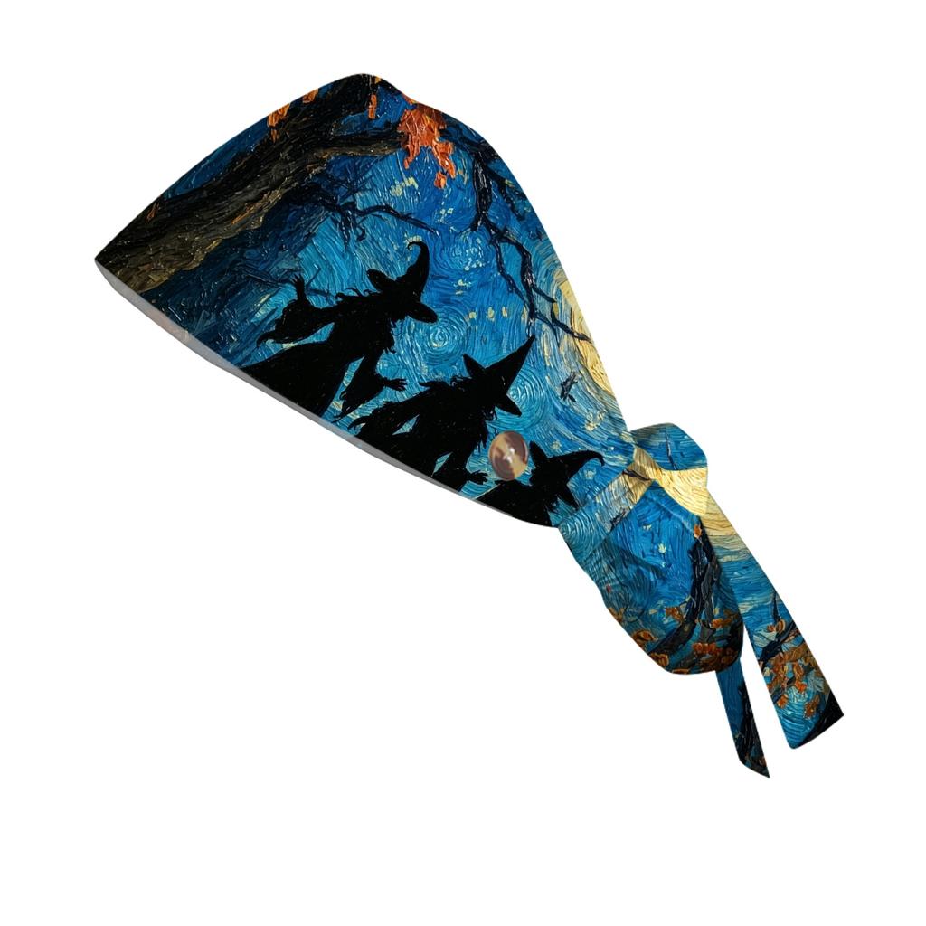 Women's Halloween Printed Ponytail for Work Shower Hair Wrap