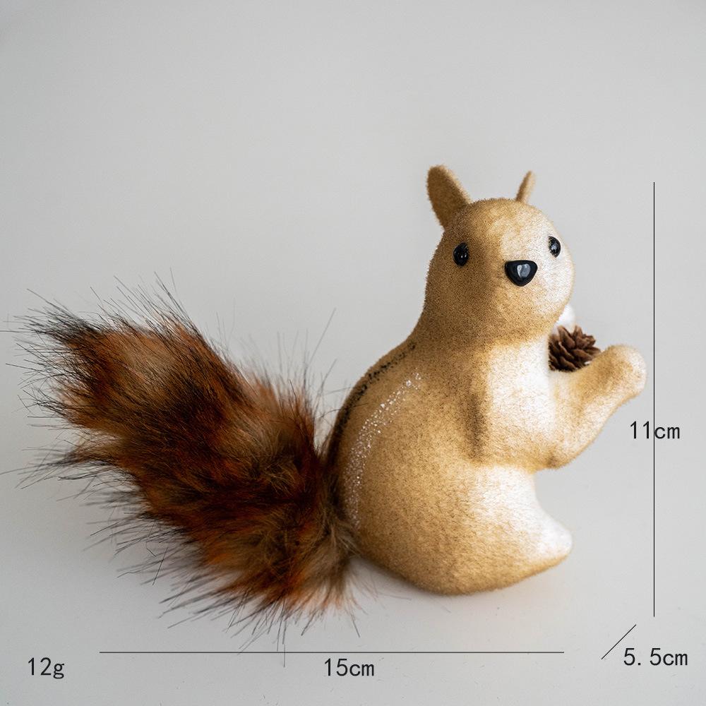 Simulated Christmas Squirrel Doll Pendant Courtyard Outdoor Garden Christmas Creative Decorations
