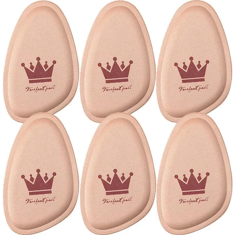 2/6PCS Non-slip Crown Forefoot Pads Women Cushion Pain Relief Foot Care Pad High Heels Half-size Insert Shoe Sole Foot Insoles