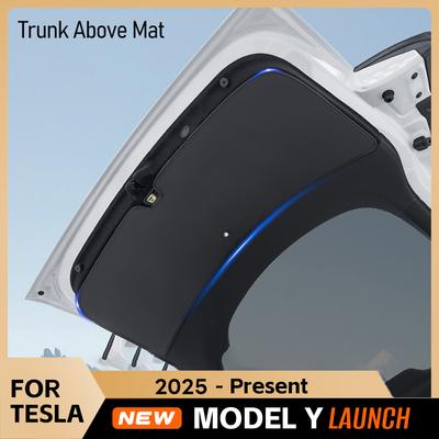 For Tesla Model Y Juniper 2026 2026 Trunk Guard Panel Protection Cover Leather Trunk Liner Waterproof Backplate Car Accessories