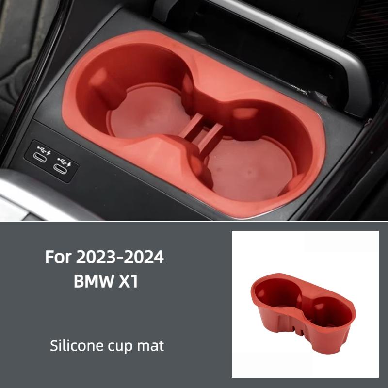 For 2023-2024 BMW X1 Gear Cup Holder Protector X1 U11 Chassis Silicone Water Cup Anti-Slip Mat Car Accessories