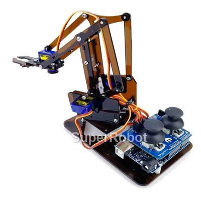 SG90 MG90S 4 Dof Nesestavená Akrylová Mechanická Robotická Ruka Manipulátor Kleště Sada Pro Arduino Robotická Ruka STEAM Sada Programování Robotické Ruky