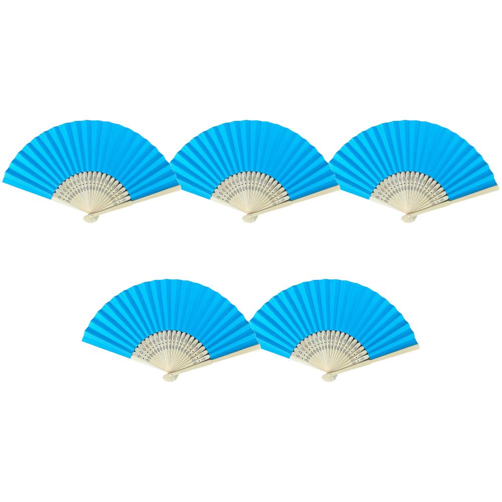 1/5/10pcs DIY Bamboo Folding Hand Fan Adults Children's Calligraphy Painting Practice Paper Fan Wedding Party Gift Home Decor