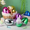 5pcs Plastic Easter Egg Colorful Easter Decoration Surprise Toys Fillable Toy Home Decor