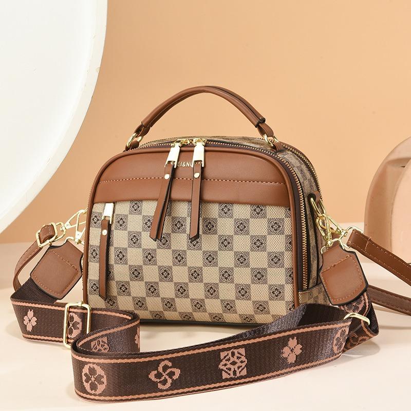 Popular women's bags, new trendy and high-end mother portable small round bags, classic foreign style old flower wholesale